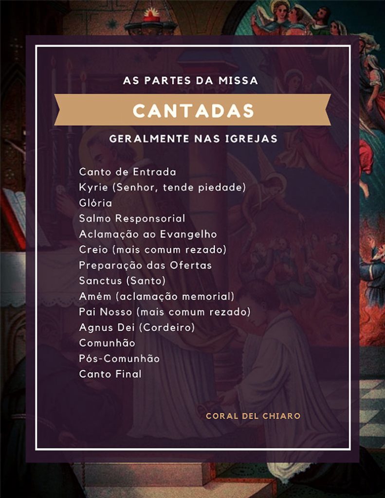 Quais momentos há música em uma missa?