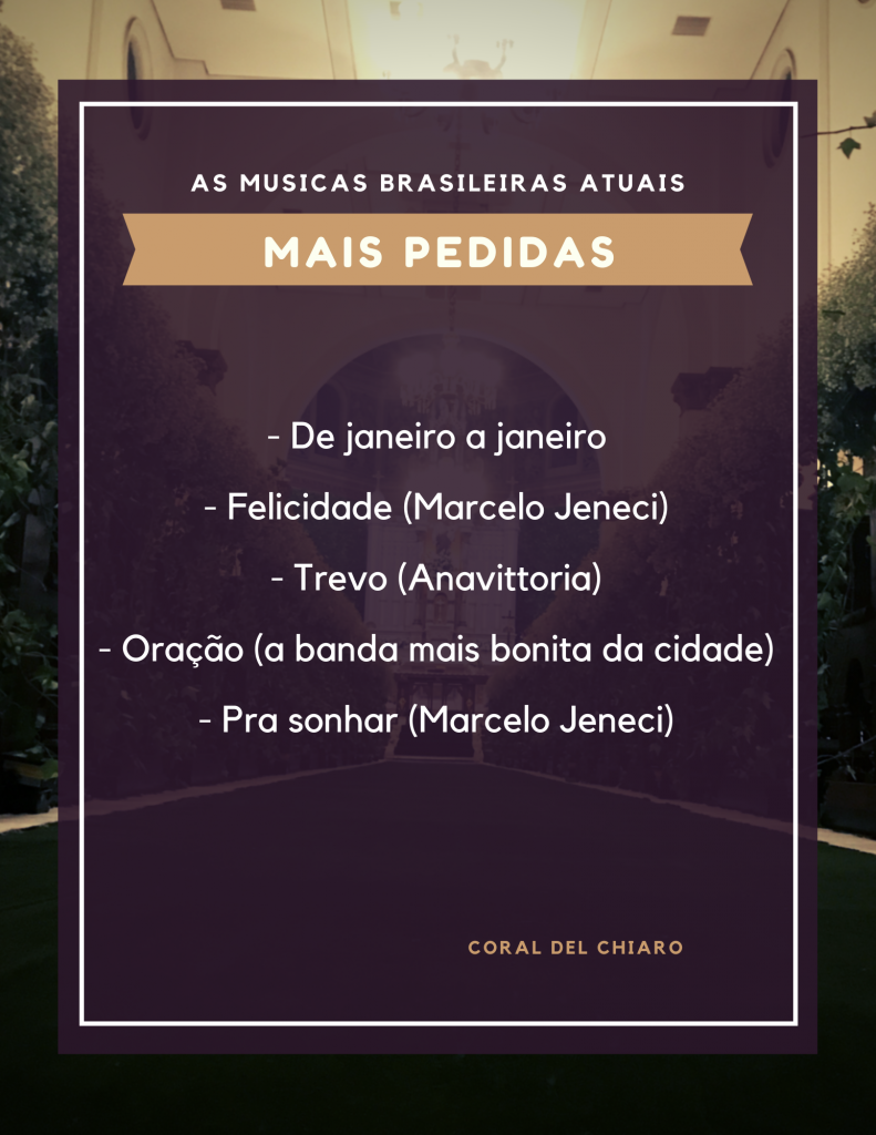 Músicas brasileiras para casamento